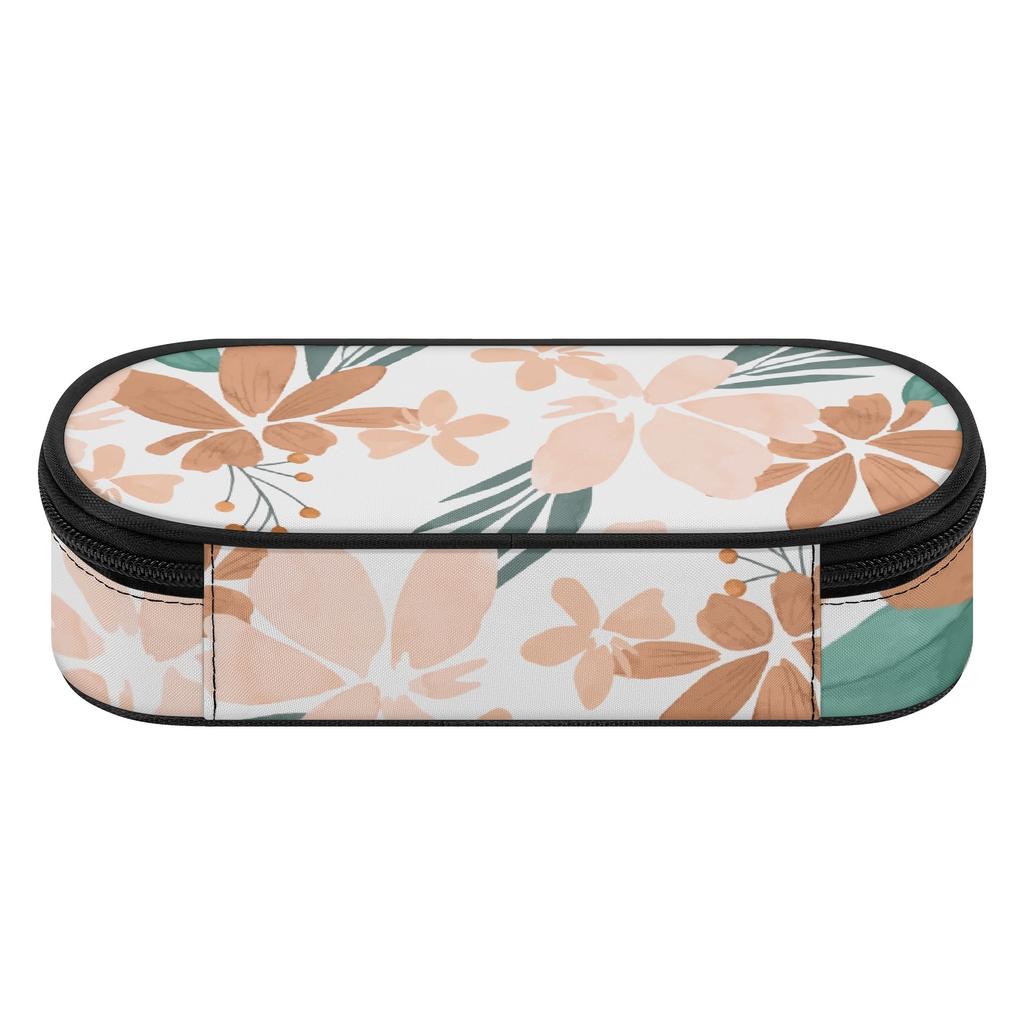 Pencil Pouch Easy Open Zipper Large Capacity 300D Polyester with Main Compartment Mesh Pocket and Pen Slots for Students
