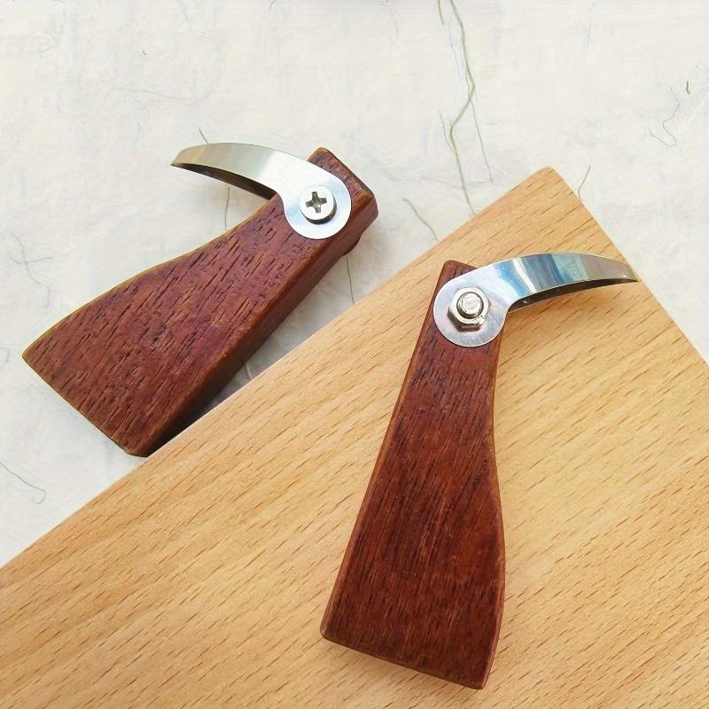 1 Pc Premium Wooden Handle Pottery & Sculpting Tool- Large Head Carving Knife for Clay and Billet Shaping