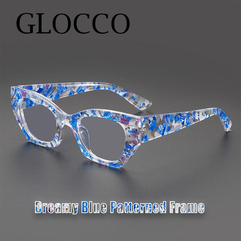 Anti-reflective Blue Light Cat Eye Reading Glasses for Women Fashion Irregular Pattern Eyeglasses Elderlypresbyopiaglasses