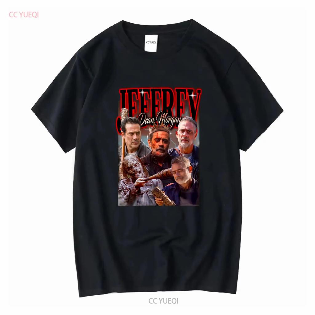 Jeffrey Dean Morgan Maglietta Felpa manica lunga o corta vintage Lavata streetwear Top Per uso quotidiano Casual grafico