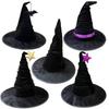 Star Wizard Cap Velvet Halloween Cap Easy To Storage Halloween Witch Hat  Children