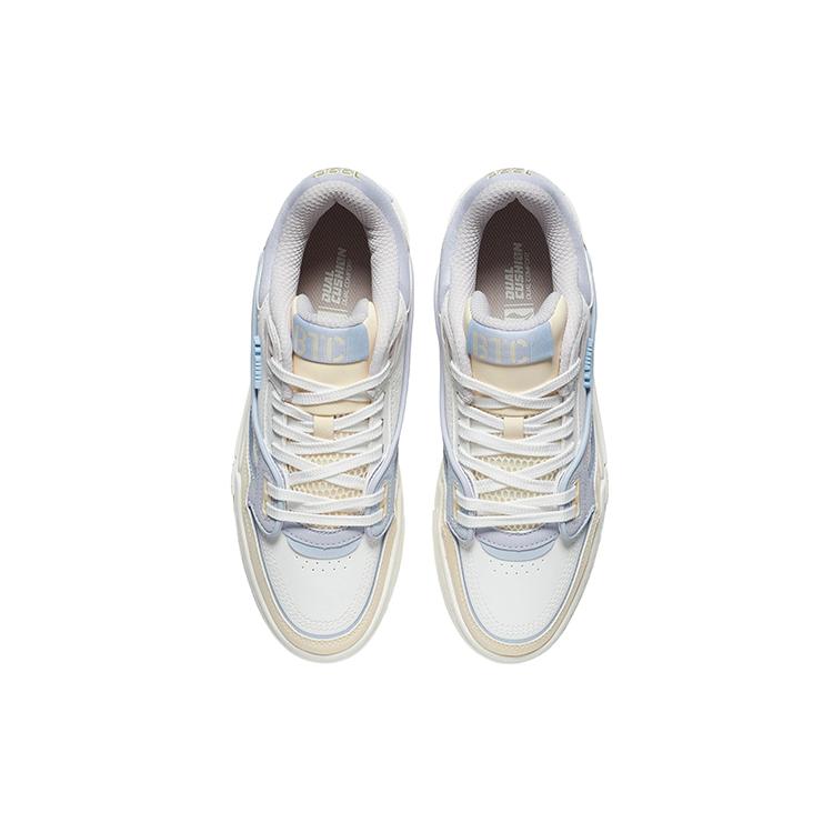 New LiNing 001 BTC Btc Anti Slip Wear Resistant Low Top Skateboard Shoes Women's White Purple AGCS024-1