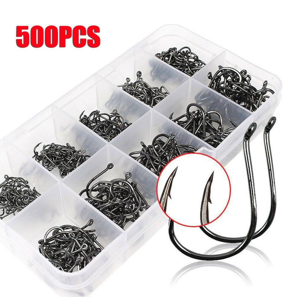

#3 #12 500pcs/100Pcs Рыбалка Крючки Sharp углеродной стали Рыбы Снасть Box Set