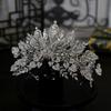 Европейский стиль Новая роскошная и атмосферная корона-комбинация листьев Свадебная корона невесты Головной убор Корона Тиара Аксессуары для волос