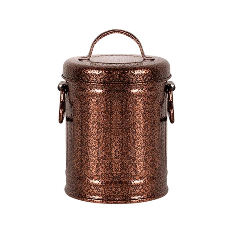 Windproof Vehicle Ashtray Portable Metal Bucket Style Stops Ashes Spread During Driving Simple Disassembly