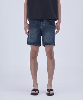 Peulojegteusseuli Wash Short Denim Pants [Deep Blue]_Sp2219