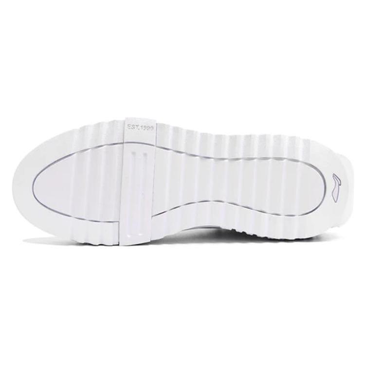 Li Ning 001 Unblock Abrasion Resistant Breathable Low Top Skateboard Shoes Women's White AGCR346-1
