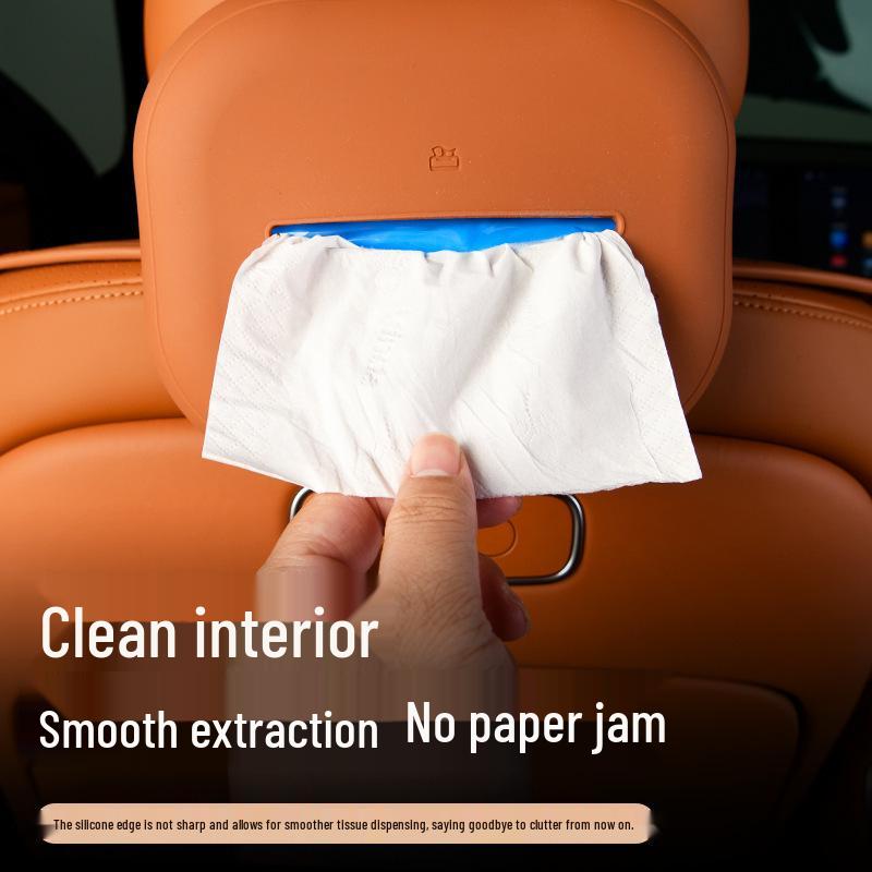 Silicone Armrest Tissue Box for AITO M9 - Car Seat Back Tissue Holder