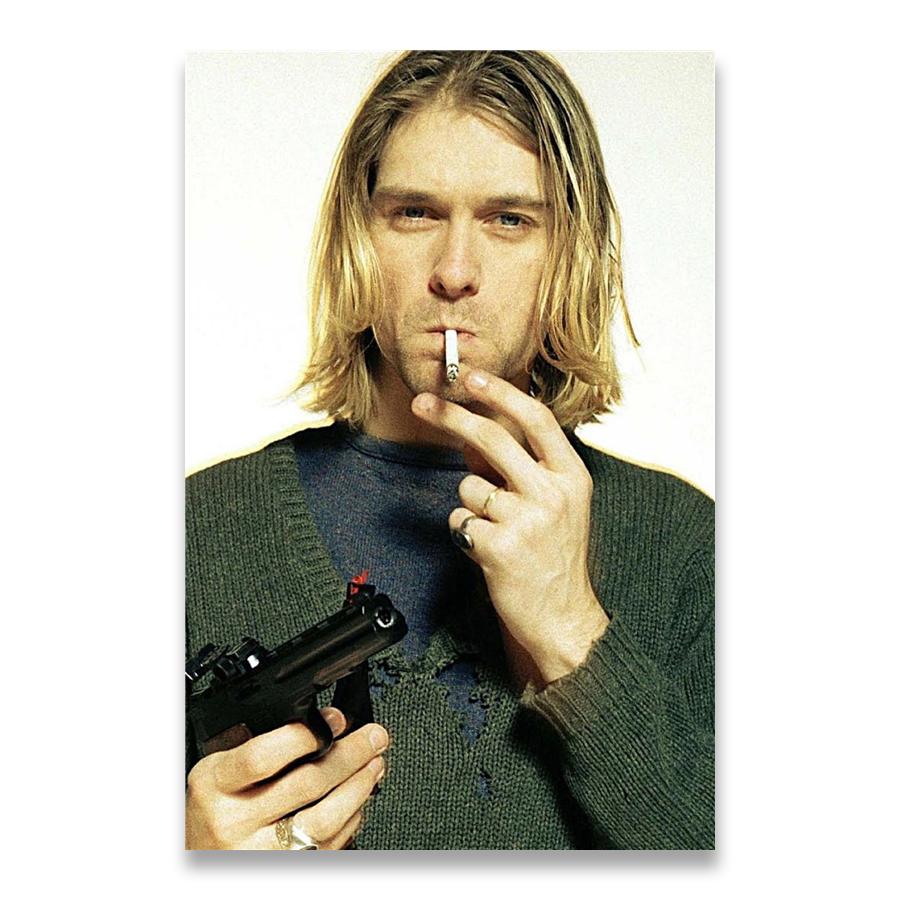 Kurt Cobain Muzică Rock Trupă Muzică Cântăreț Star Artă de Perete Poze Postere și Imprimeuri Pictură pe Pânză pentru Cameră Decor Acasă
