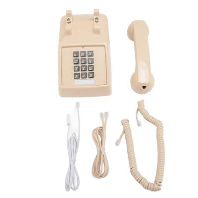 Vintage pevný telefon s mechanickým vyzváněním, ovládáním hlasitosti, velkými tlačítky, retro stolní telefony pro domácnost