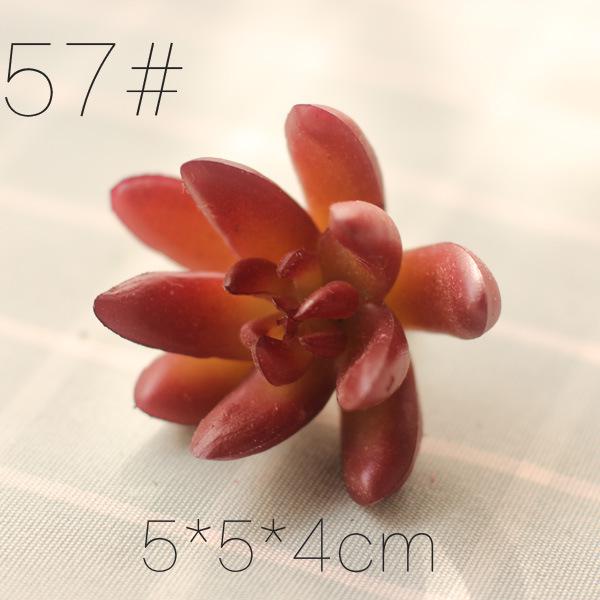 Realistic Flocked Succulents: Small Artificial Green Plant Wall Decor for Interiors