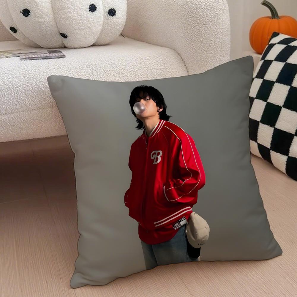 JJi Chang wook Cushion Cover Throw Pillow Cover Hidden Button Durable Polyester Chair Cushion
