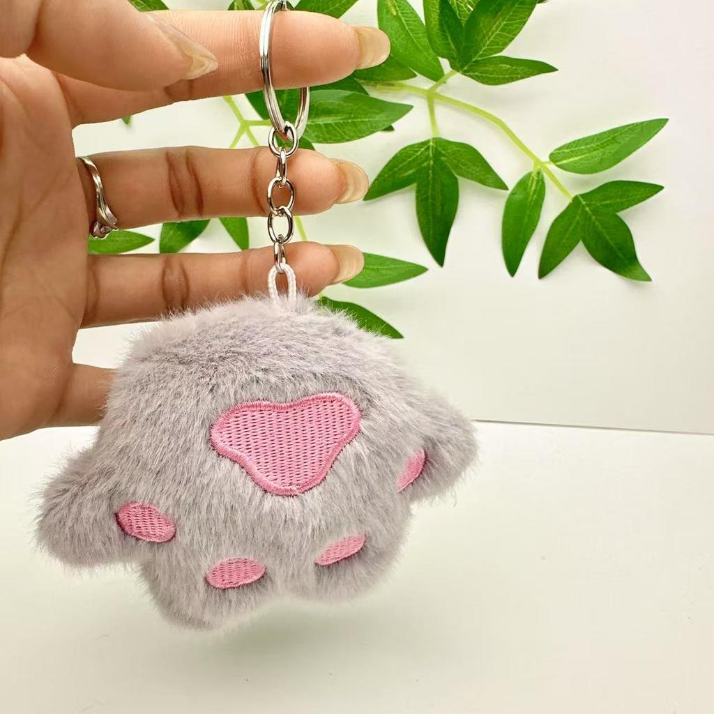 Paw Cat Cute Plush Keychain With Soft Short Plush For Bag Decoration And Gift