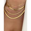Fashion Style Minimalist Flat Blade Snake Bone Necklace Neutral Necklace Clavicle Chain Kendall Jenner Fancy Accessible Luxury Choker