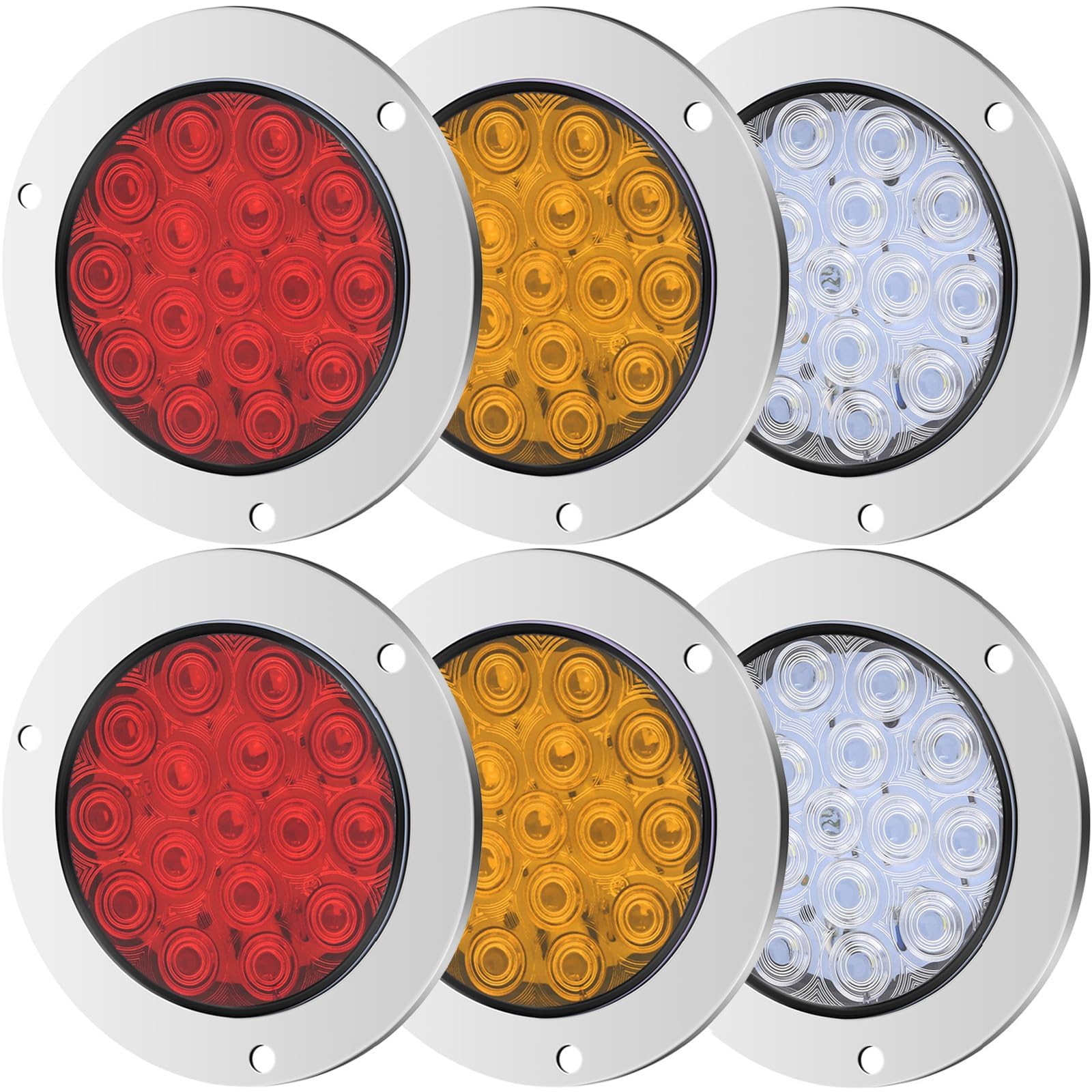 

Aoling Truck Tail Lamp Round Trailer Tail Lamp Light Tiger Tail Lamp LED Boat жёлтый