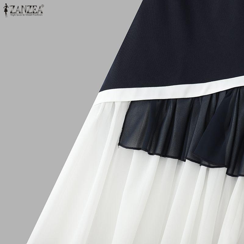 ZANZEA Women Summer Casual Splice Elegant Midi Skirts