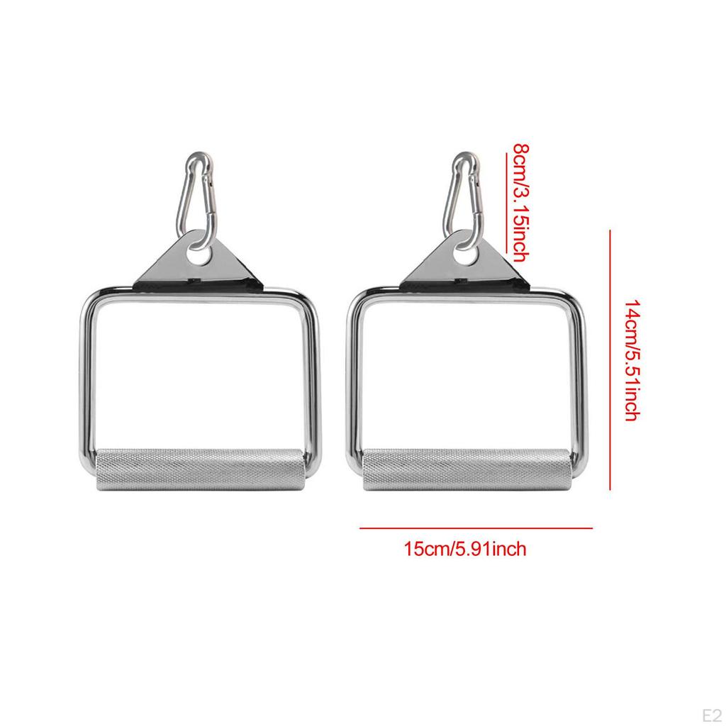 LAT Pull Down Attachment, Comfortable Grip D Handle with Carabiner for Strength Training