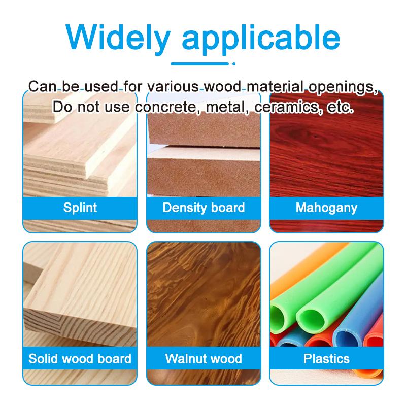 High Speed Steel 6pc Hexagonal Shank Three Pointed Woodwork Drill Integrated British System Two Edge Two Groove Drill Tool Set