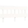 Vidaxl Bed Frame Without Mattress, White, 160X200 Cm, Solid Pine Wood