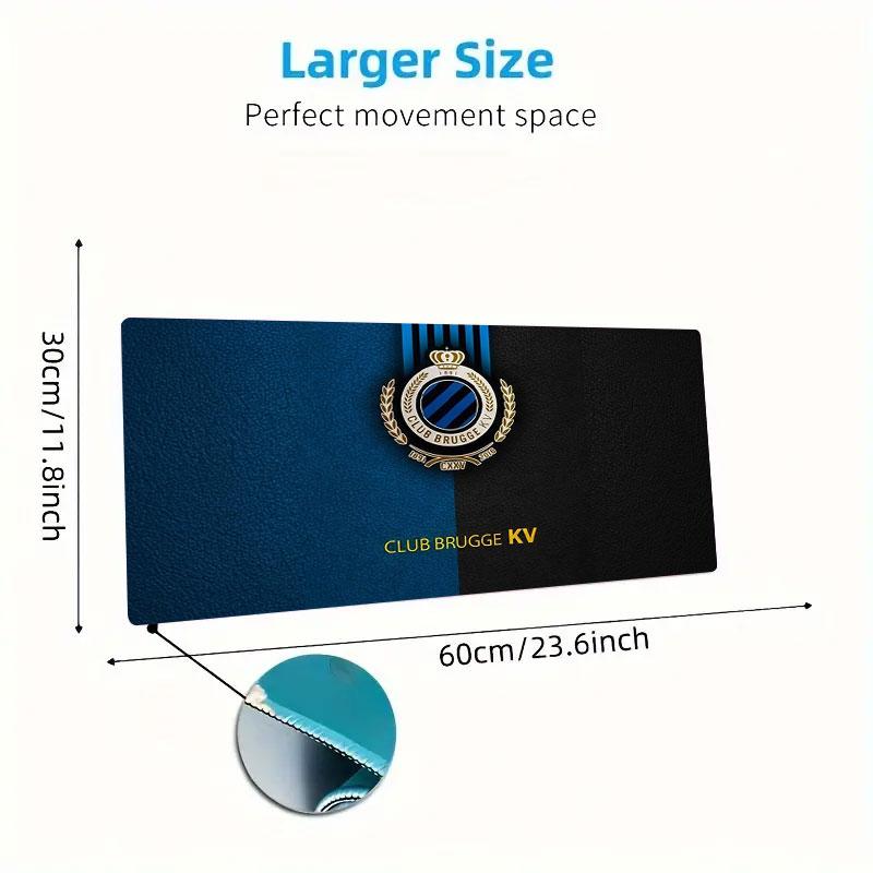 Club Brugge KV Logo Large Size Mouse Pad Large Gaming Table Cushion Non-slip Laptop Tablet Big Mousepad XXL Mat Mini PC Playmat With Lock Edge