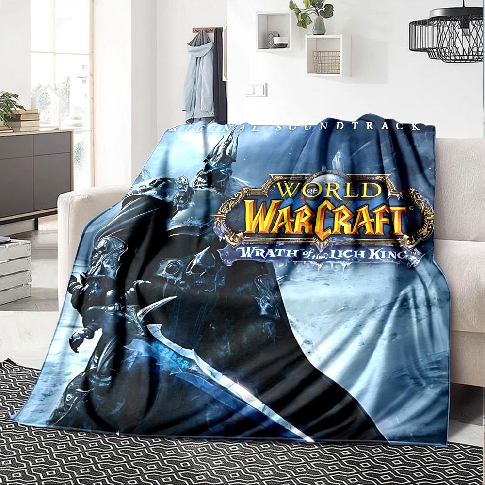 Wrath Lich Flannel Blanket Super Soft Warm Cozy Blanket for Sofa Bed Office Travel All‑Season Home Decor Gift