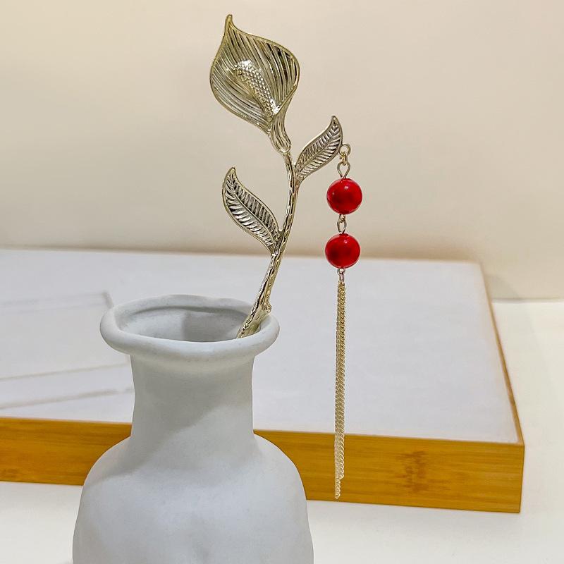 Nationalstil Perle Blume Quaste Quaste Quaste Anhänger Hanfu Accessoire Haarnadel Weiblich Neu Chinesisch Antiker Stil Glockenblume Haarnadel