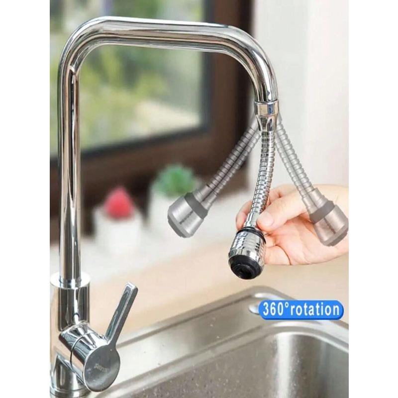 1pc Kitchen Gadgets 2 Modes 360 Rotatable Bubbler High Pressure Faucet Extender Water Saving Bathroom Kitchen