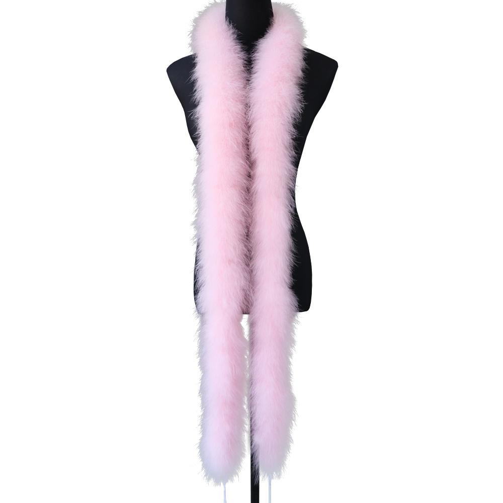 DIY 50Gram Pink Fluffy Turkey Marabou Feathers Boa for Wedding Carnival Dress Costumes Decoration Scarf Shawl Boas Sewing Crafts 2M