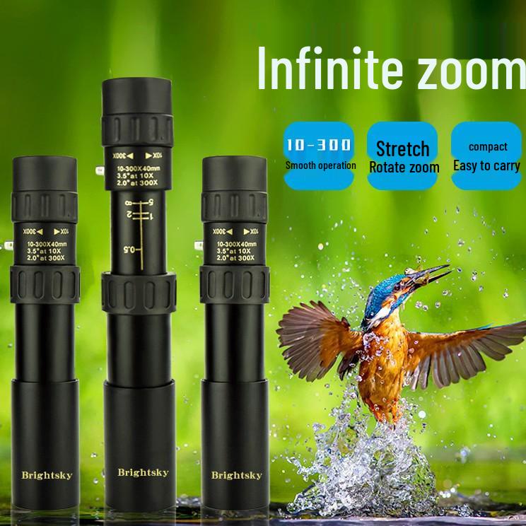 

Cross-Border 10-30x25 HD Night Vision Monocular with Continuous Zoom & Photography Capability 10-300x40 Standard