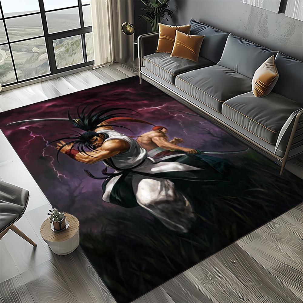 Retro Game Samurai Spirits Shodown Haohmaru Cartoon Carpet Rug for Living Room Bedroom Home Sofa Decoration,Non-slip Floor Mat