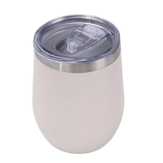 Stainless Steel Wine Cup with Leak-Proof Lid Hot Cold Drinks Portable Travel Cup Anti-Slip Design Insulated Thermal Mug