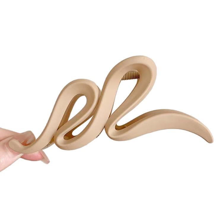 2025 Matte Wave Large Hair Clip for Women – High-End Shark Claw Accessory