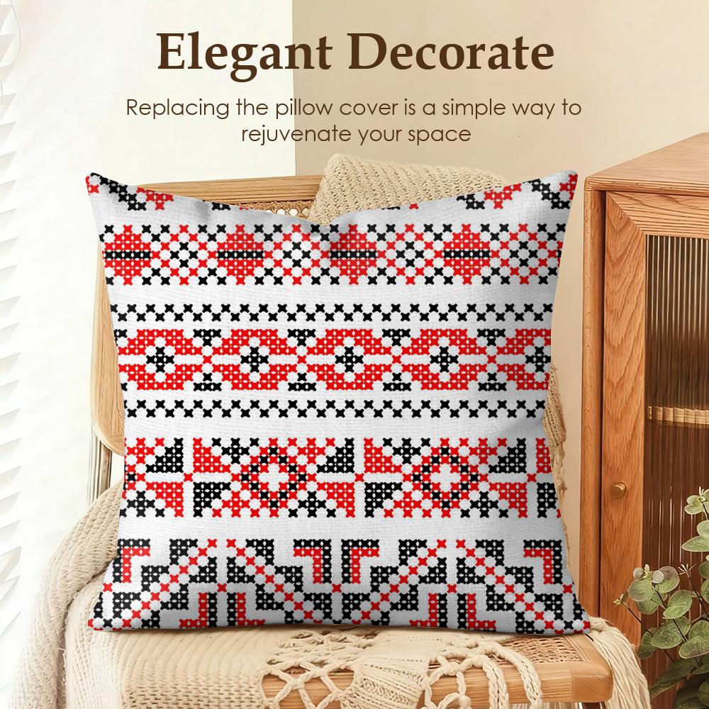 Russian Shading Cushion Cover Natural Linen Organic Fabric DoubleSided Printing Sofa Home Decor Gift Pillow Case