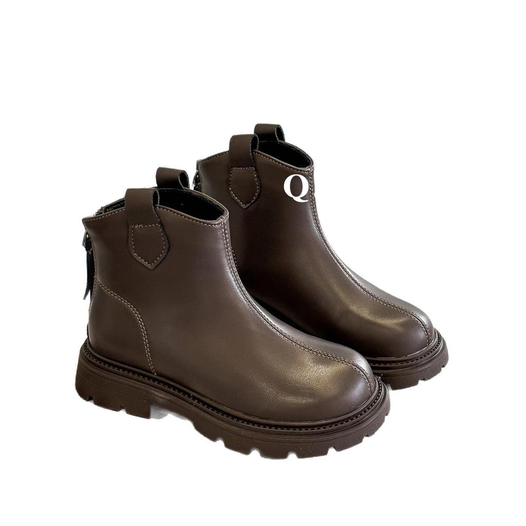 Kožené dětské kotníkové boty ve stylu Martinů - Výprodej