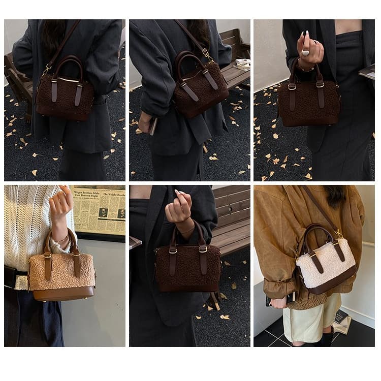 Damen Plüschtasche Schulter Schräg Umhängetasche