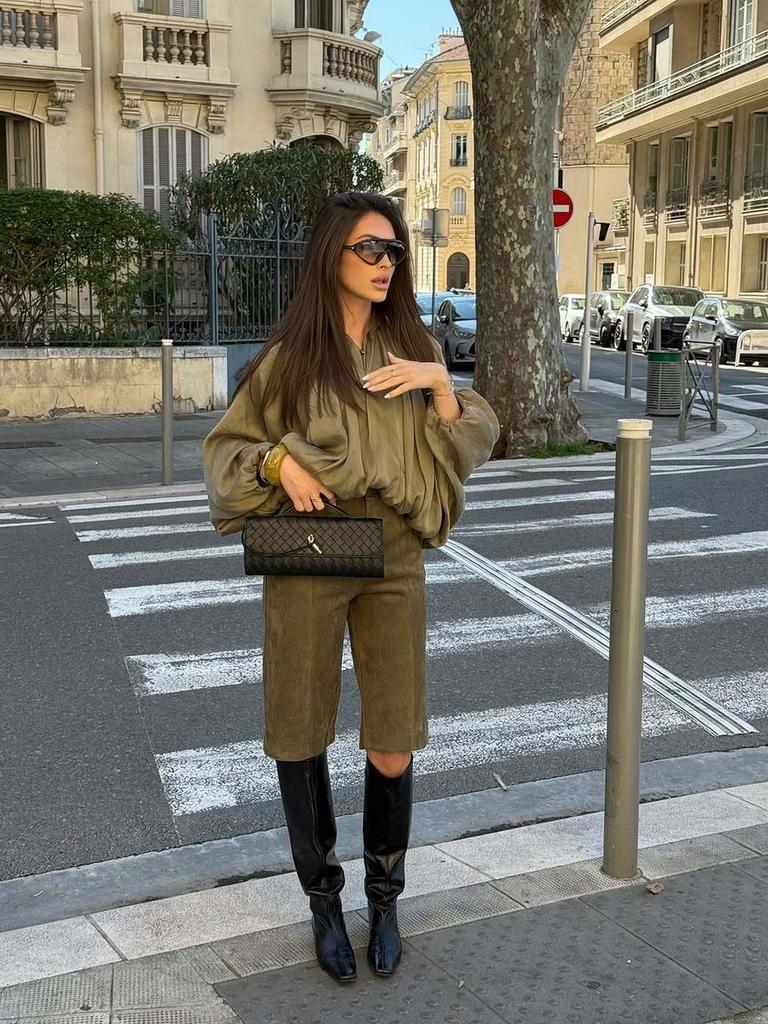 Lässiger Stil Frühling Neue Mode Lockere Fledermausärmel Aufgeblasene Fliegerjacke