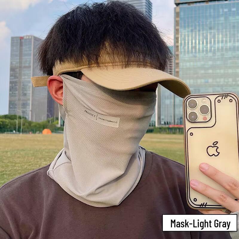 Vollgesichts- und Armmaske aus Eisseide für Herren