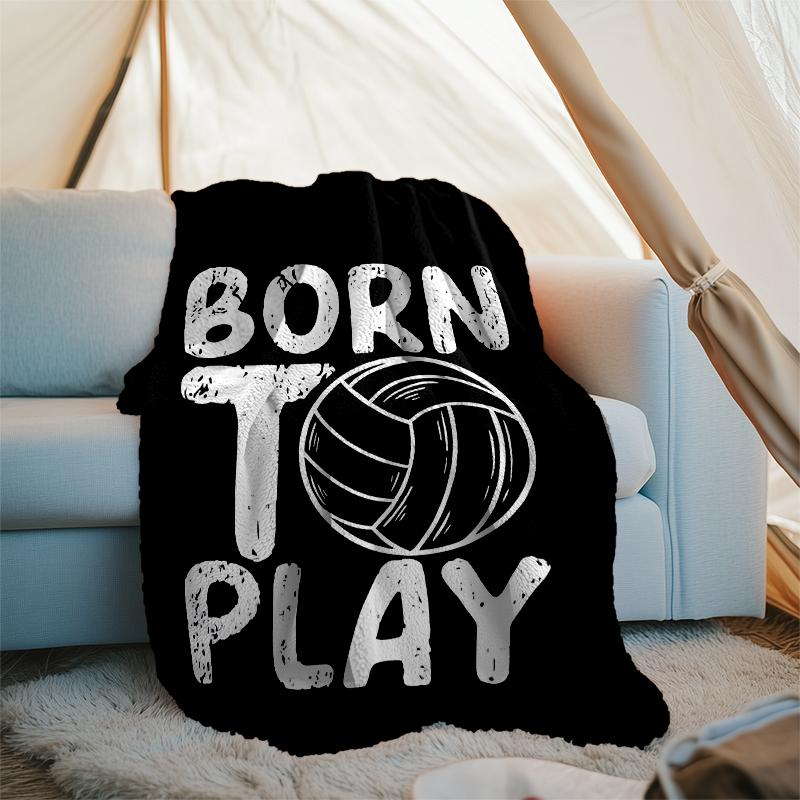 Volleyball Theme Printed Blanket - Perfect for Couch, Bed, Travel & Outdoor Use | Machine Washable, Cozy & Durable.