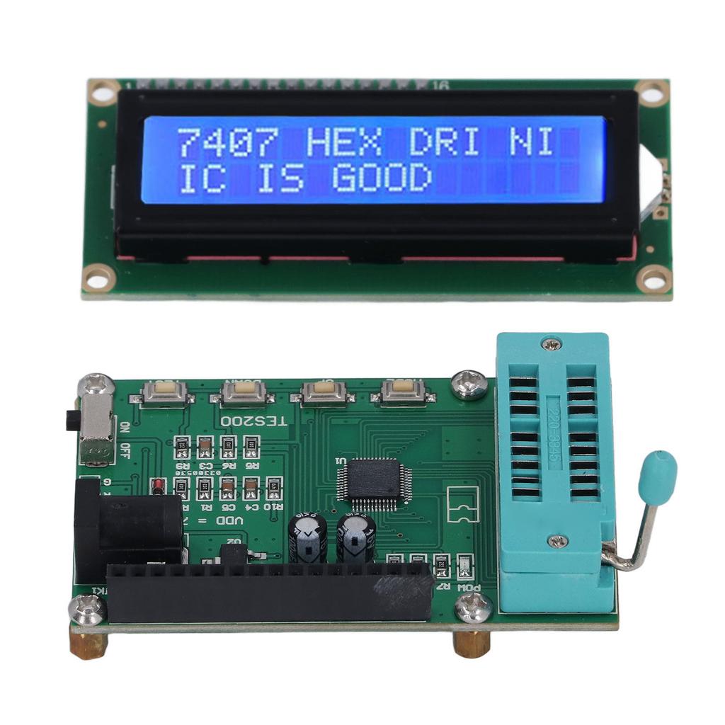 TES200 7-12VDC Integriertes Schaltungsmessgerät LED-Anzeige Schnelle Reaktion IC-Tester für 74 40 Serie