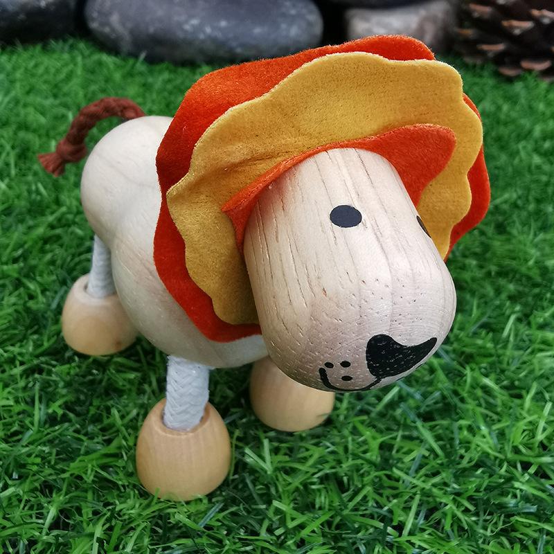 1pc Cute Educational Horse Deer Wooden Wood Animal Figurines Toy Festival Gift