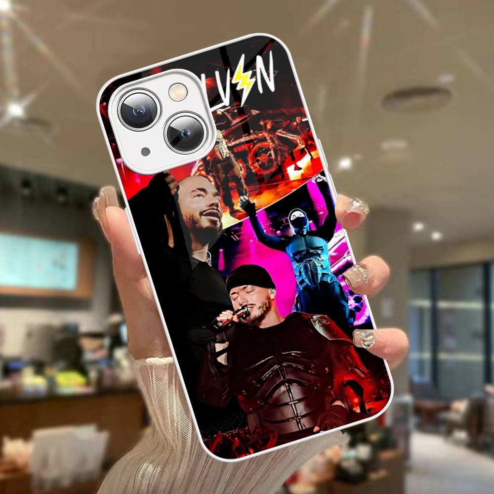 Vintage Beliebter J-J B-Balvin Sänger Für IPhone 14 13 12 Mini 11 Pro XS Max X XR 14 Plus Gehärtetes Glas Cover