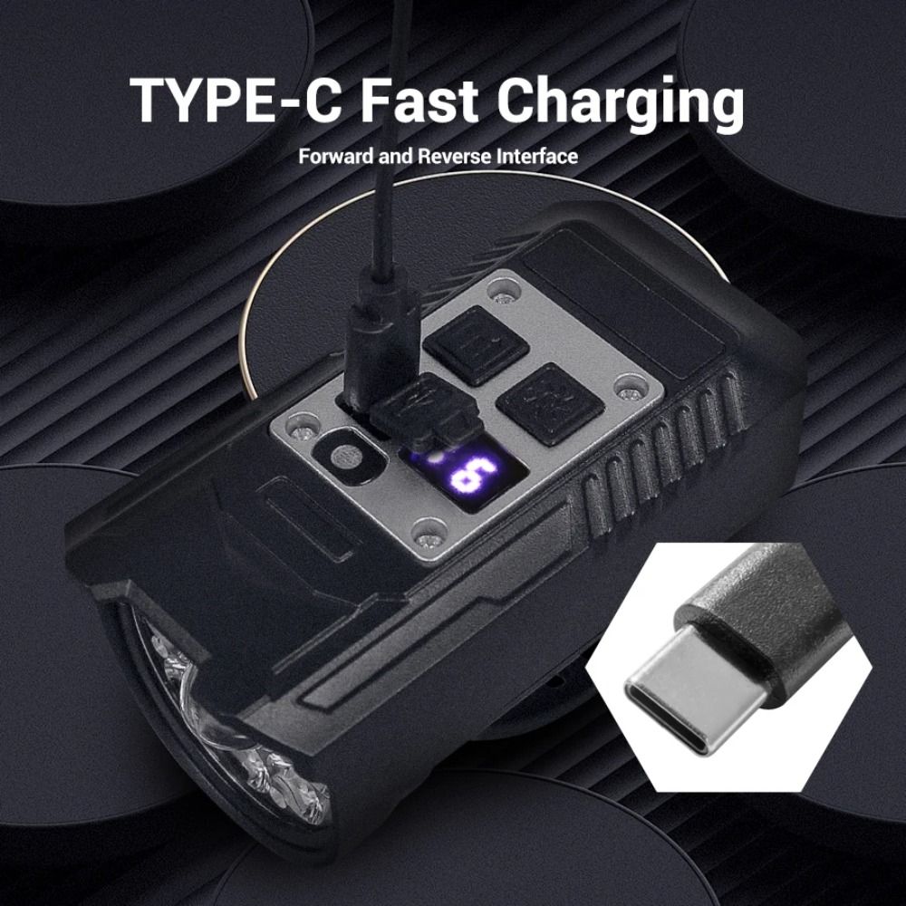 Type-C Rechargeable Bike Front Light Super Bright Handlebar Lights  Outdoor Cycling