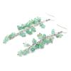 Tiktok Live Stream Supply Natural Crystal Stone Earrings, Pure Handmade Gravel Tassel Long Earrings Manufacturer E75
