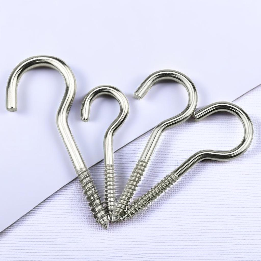 Nickel-Plated Self-Tapping Eyelet Hook Screw