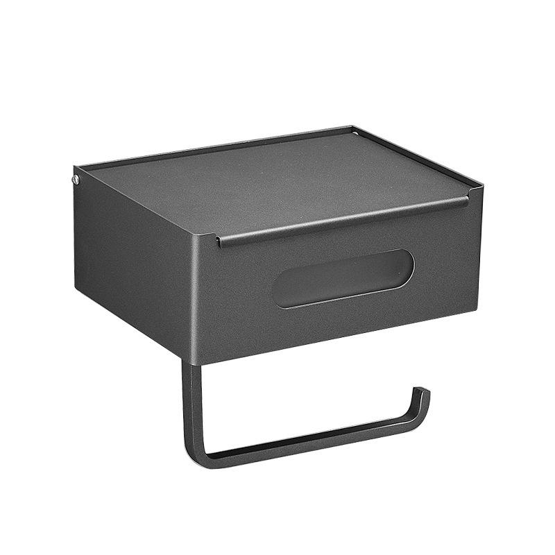 Gun Gray 304 Stainless Steel Bathroom Paper Roll Holder Wall-mounted Toilet Tissue Box Paper Towel Rack Bathroom Accessories