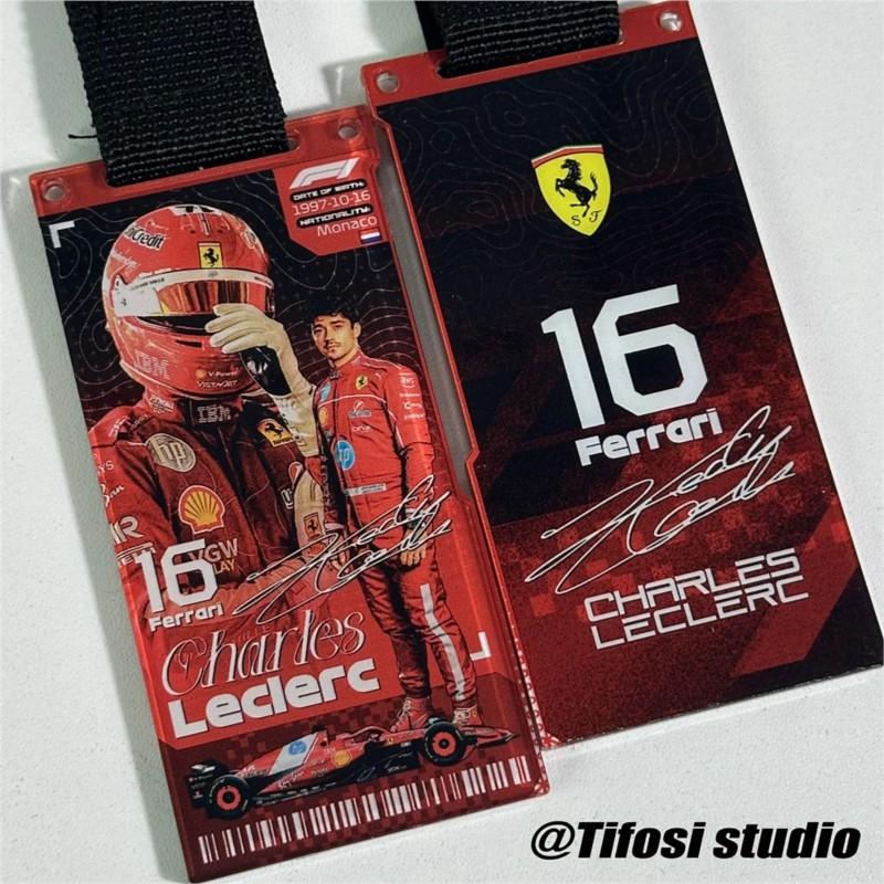 F1 Ferrari Racing Driver Pass Pendant Charles Leclerc Max Verstappen Car Fans Enthusiast Collection Exquisite Gift Accessories
