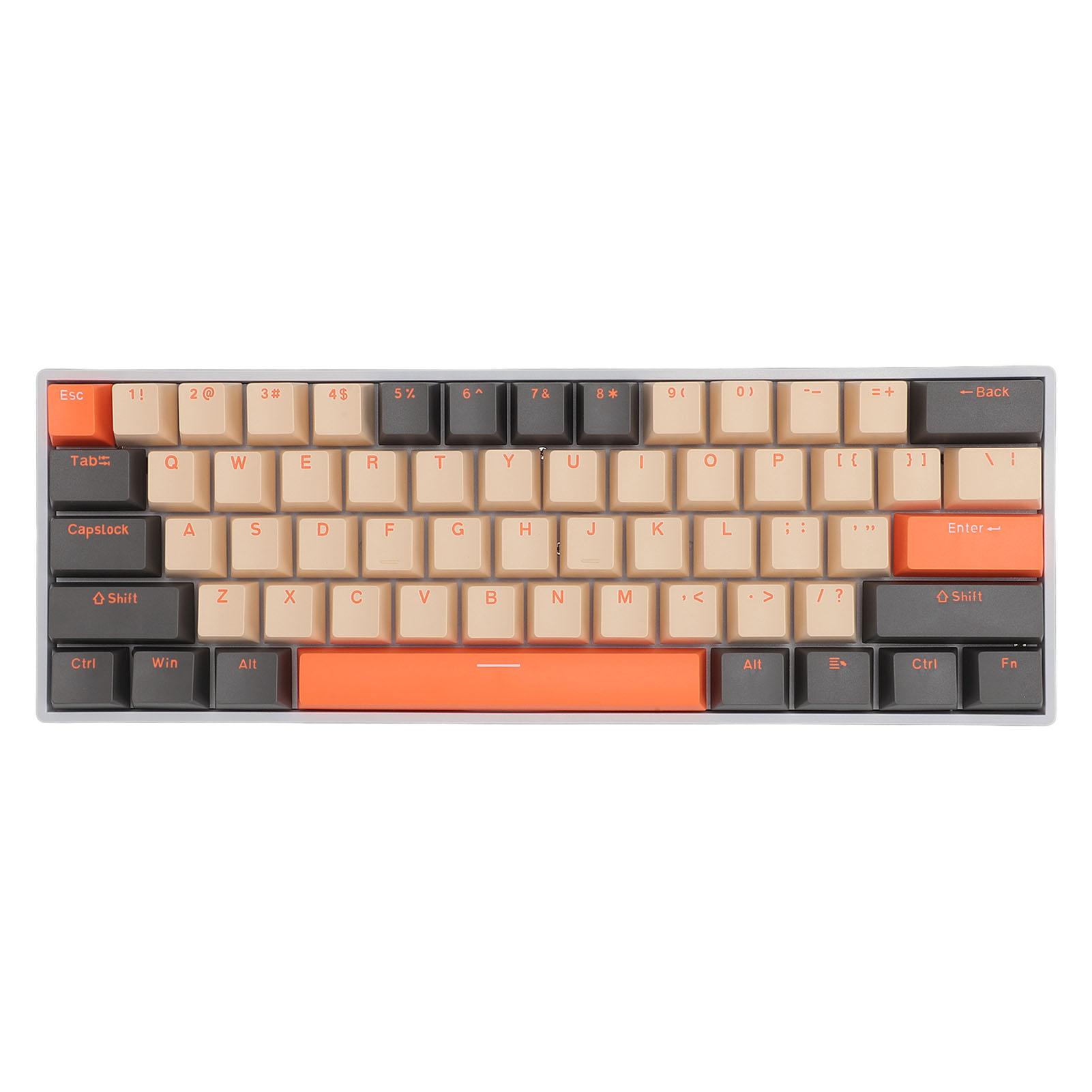 

Механическая клавиатура 61 клавиша RGB-подсветка 3 режима подключения Беспроводная Bluetooth игровая клавиатура для