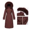 Yalu Women's Winter Hooded Slim-Fit Down Jacket with Fur Collar