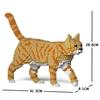 Create realistic animal sculptures with this building block toy featuring a brown tabby cat strolling around. Dimensions: 40.6 x 8.1 x 29.2 cm (16.5