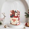 Christmas mini paper bag, three-dimensional sticker card, children's party small gift packaging bag, gift box bag 10 pcs/bag